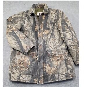 Vintage Duxbak Realtree Hardwoods Camo Hunting Jacket Mens Large Made in USA